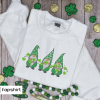 Lucky Embroidered Sweatshirt – Clover Sweater – Saint Paddy’s outfit – Coffee Embroidery Hoodie – Shamrock Crewneck – Clover Lucky Crewneck