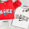 Embroidered Couple Cartoon Sweatshirt, Lovely Matching Sweatshirt/hoodies, Valentine’s Day Couple Crewneck Gift