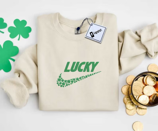 St.Patrick’s Day Embroidered Sweatshirt, St.Patrick’s Day Brand Embroidered Crewneck, Brand Embroidered Hoodie, Brand Embroidered Sweatshirt