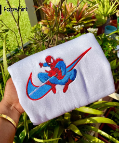 Spiderman Embroidered Sweatshirt; Spider-man Crewneck Hoodie, Marvel…