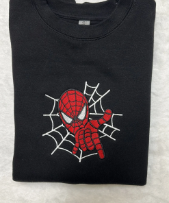 Spiderman Embroidered sweatshirt, Birthday Gift, Gift for…