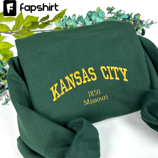 Kansas City Embroidered Sweatshirt – Custom City Embroidered Sweatshirts KC