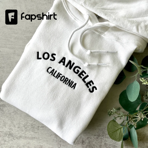 Embroidered Los Angeles California Sweatshirt, California Sweatshirt, Fall Sweatshirt, Aesthetic Sweatshirt, Vintage Sweatshirt, Trendy