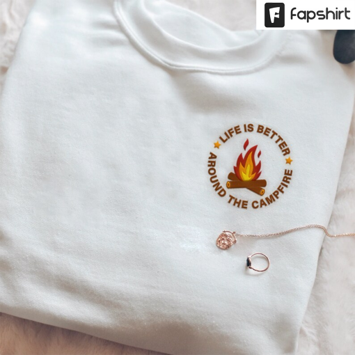 Camping Embroidered Shirt, Embroidered Crewneck, Camping Lover Gift, Camping Quotes, Camping Family Shirt, Camp Life Shirt, Camping Lover