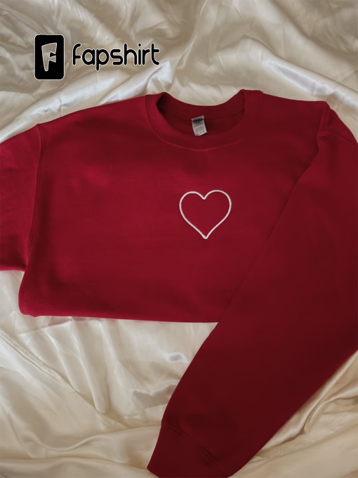 Embroidered Heart Sweatshirt