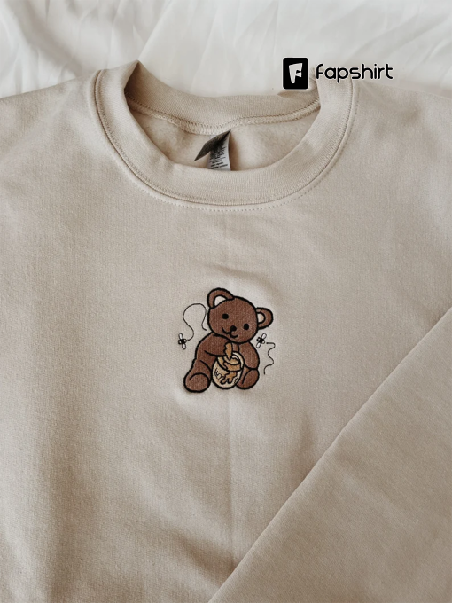 Embroidered Honey Bear Sweatshirt