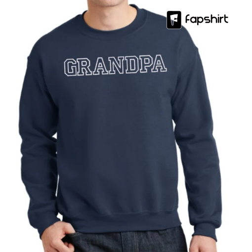 Grandpa Custom Embroidered Sweatshirt, Papa Sweater, Crewneck Embroidered Sweatshirt, Grandfather Sweatshirt with Name, Gift For GrandFather