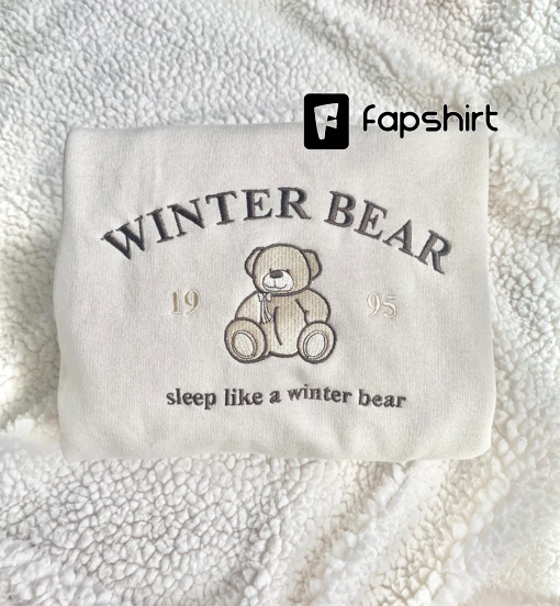 TAEHYUNG V Winter Bear Kpop Song Inspired Sweatshirt Kpop Merch Apparel Embroidered