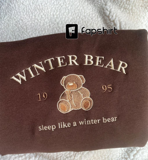 TAEHYUNG BIAS V Winter Bear Kpop Song Inspired Sweatshirt Embroidered Kpop Apparel Kpop Merch