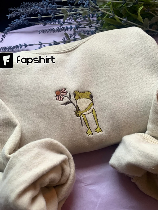 Flower Frog Embroidered Crewneck