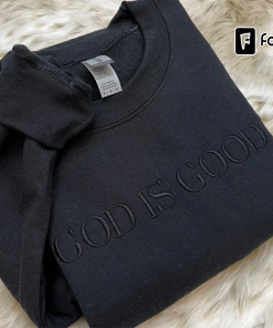 Embroidered God Is Good Sweatshirt, Christian Sweatshirt…