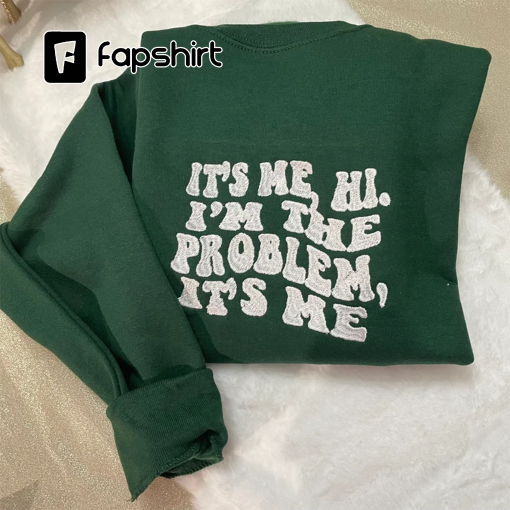 Anti-Hero Embroidered| Y2K Style Embroidered Crewneck| Sweatshirt| I’m the problem – Music Merch – Gift For Women