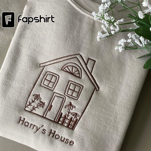 Inspired Harry’s House Embroidered Sweatshirt Hoodie, Harry Style Embroidered Sweatshirt Album Embroidered Crewneck, HS Christmas Embroidery