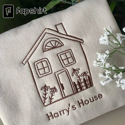 Inspired Harry’s House Embroidered Sweatshirt Hoodie, Harry Style Embroidered Sweatshirt Album Embroidered Crewneck, HS Christmas Embroidery