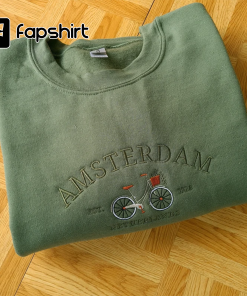 Amsterdam Netherland Embroidered Sweatshirt, Vintage Crewneck, 90s…