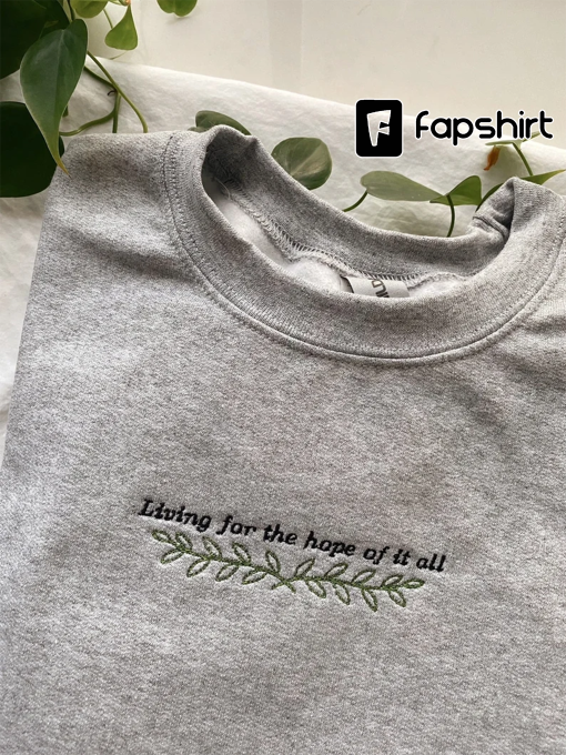 Living For The Hope Of It All Embroidered Sweater