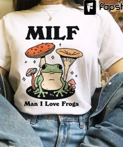 Retro Frog Tshirt, Funny MILF Froggy Shirt,…