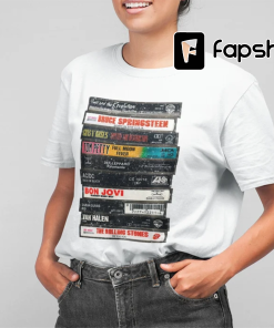 Rock Cassettes Vintage Vibe Band Graphic Tee,…