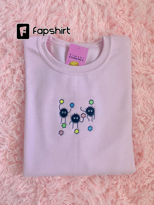 Cute Soot Characters Embroidered Sweatshirts/Hoodies, crewneck, kawaii, y2k, twitch, stream, otaku, harajuku, yume, character inspired