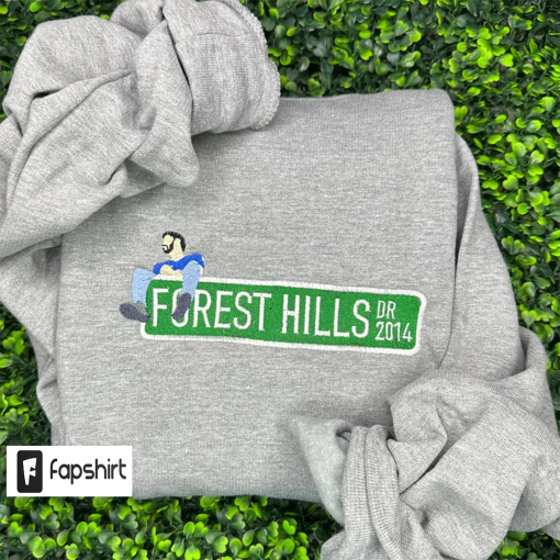 Vintage Forest Hills Drive j cole Lightweight Embroidered Sweater, J Cole Sweatshirt| Streetwear Hoodie| Best Music Gift Ideas| Fast Shipping