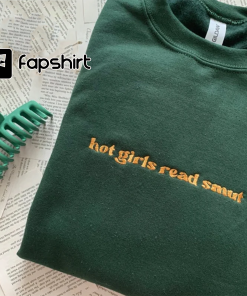 Hot Girls Read Smut Embroidered Sweatshirt Hoodie…