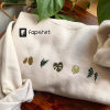 Trees and Mountain Sweatshirt, Embroidered Mountains and Trees Sweatshirt