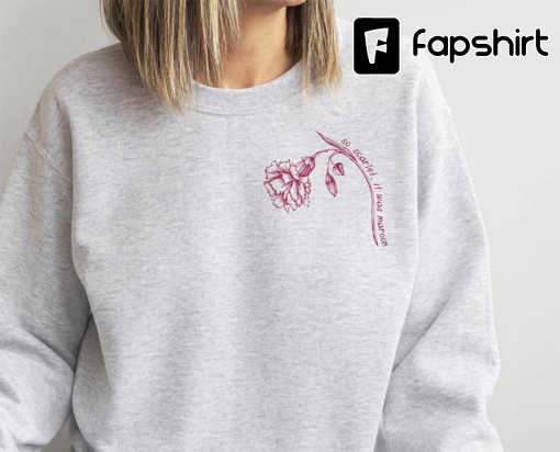 Maroon Sweatshirt | Swiftie Merch | So Scarlet it was Maroon Sweater | Maroon Carnation Crewneck | Swiftie Gift