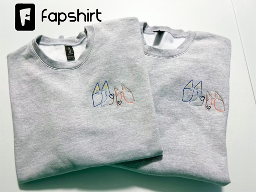 Bluey and Bingo Embroidered Crewneck