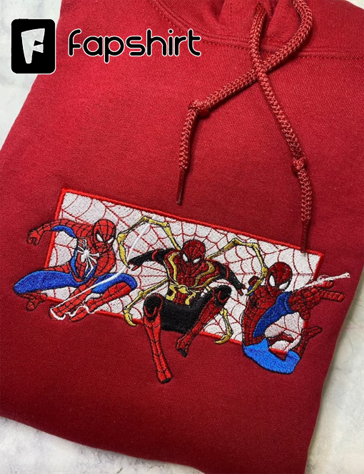 Spiderman Embroidered Hoodie,No Way Home Hoodie,Marvel Hoodie,Spiderman Into The Spiderverse Sweatshirt, Embroidered Sweatshirt,Superhero