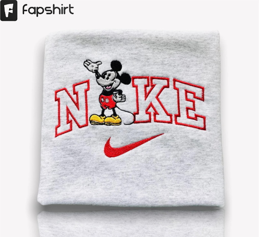 Vintage Mickey N1ke Embroidered Sweatshirt