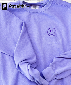 Smiley Face Comfort Colors Sweatshirt, Smile Crewneck,…