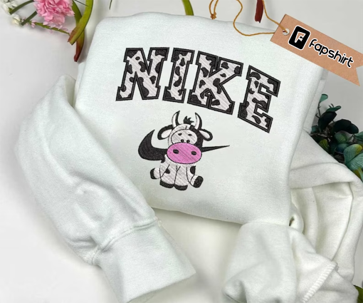 Cow Brand Embroidered Sweatshirts, Brand Embroidered Sweatshirts, Lastest Brand Embroidered Sweatshirt, Custom Brand Embroidered Sweatshirts