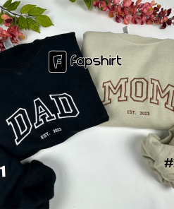 Mom/Dad Embroidered Crewneck Sweatshirt – Mother’s Day…