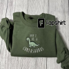 Embroidered Dinosaur Sweatshirt, Dino Family Crewneck, Cute Dinosaurs, Saurus Sweatshirt