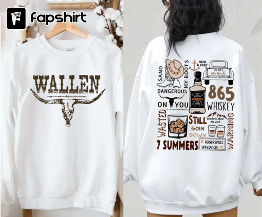 Wallen Western Sweatshirt, Retro Wallen Western Crewneck, Cowboy Wallen Hoodie, Cowboy Girl Hoodie, Country Music Shirt, Double Sided