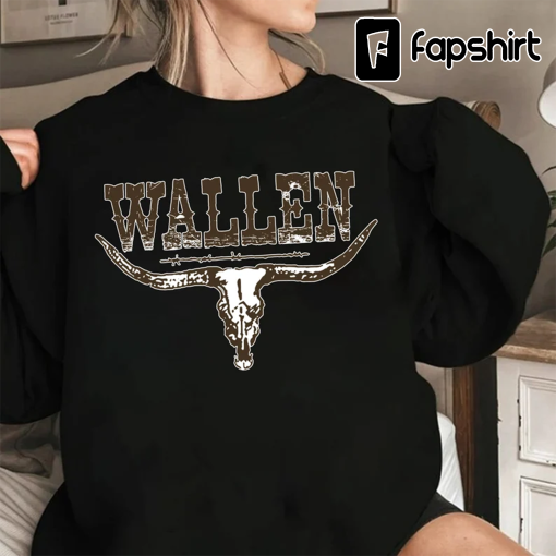 Personalized Boho Cow Skull Shirt, Howdy shirt, Country Music Shirt, Cowgirl Shirt, Bull Skull Shirt, Southwest, Wallen Western Sweatshirt