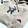 Pokemon Umbreon Embroidered Hoodie; Pokemon embroidered sweatshirt; Pokemon embroidery; Pokemon Hoodies; Pokemon Umbreon sweatshirt ; Unisex