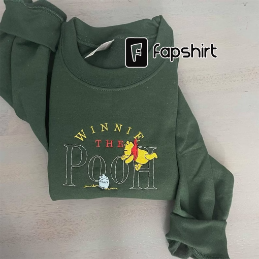 Winnie the Pooh Embroidered sweatshirt; Winnie the Pooh crewneck; gift for her/him custom embroidery crewneck