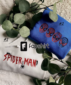 ADULT Spiderman inspired embroidered sweatshirt – hoodie…