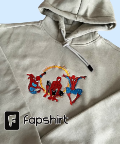 Spiderman Embroidered Hoodie; Spiderman embroidered sweatshirt; Spiderman…