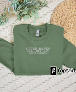 Outer Banks North Carolina Embroidered Crewneck with…