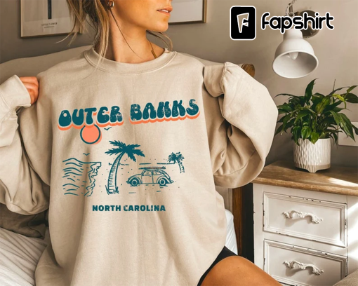 Outer Banks Shirt, Unisex North Carolina Beach Crewneck Sweatshirt, Outer Banks Pullover