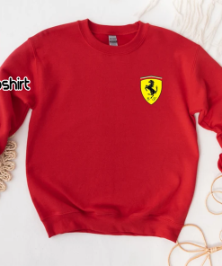 Minimalist Sweatshirt for F1 Lovers, Yellow Ferrari…