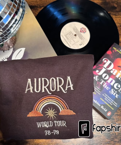 Aurora world tour embroidered sweatshirt/hoodie/t-shirt/tote bag