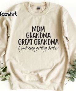 Mom Grandma Great-Grandma Sweatshirt, Pregnancy Announcement, Gift…