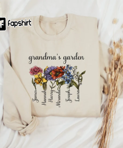 Grandma’s Garden Sweatshirt, Personalized Birthflower Sweater, Family…