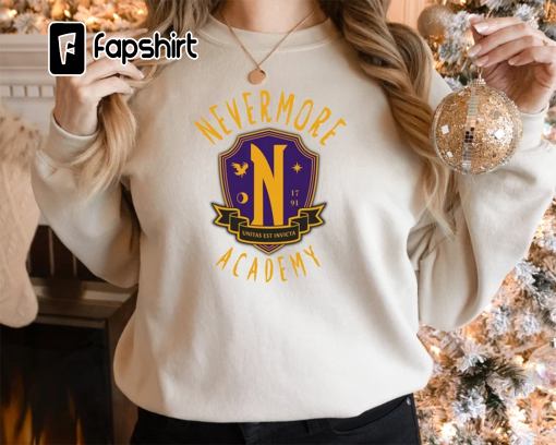 Nevermore Academy Youth Sweatshirt, Wednesday Adam Sweatshirt, Allan Poe, Trendy Pullover, Christmas Gift