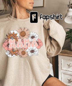 Mama Flowers Shirt, Flower T-shirt, Retro Mom…