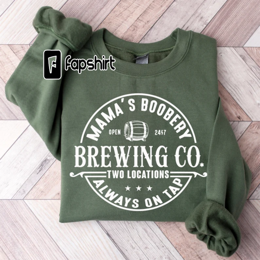 Breastfeeding Sweatshirt Mamas Boobery Crewneck Sweatshirt Nursing Sweatshirt Funny New Mom Gift Mom to Be Shirt Expecting Mom Gift