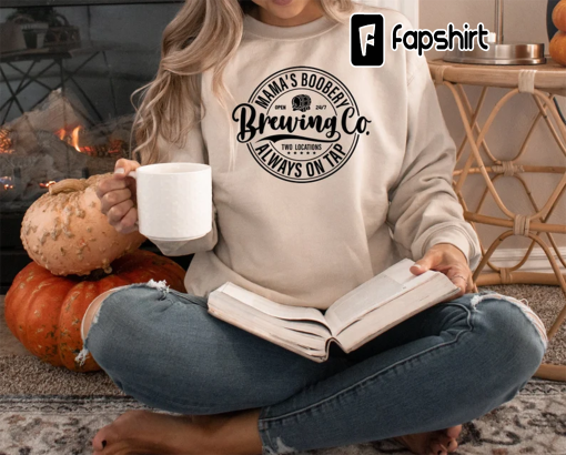 Brewing Co Sweatshirt and Shirt, Funny Breast Feeding Crewneck Sweatshirt, Mama’s Boobery Pullover, New Mom Sweatshirt, Mother’s Day Shirt